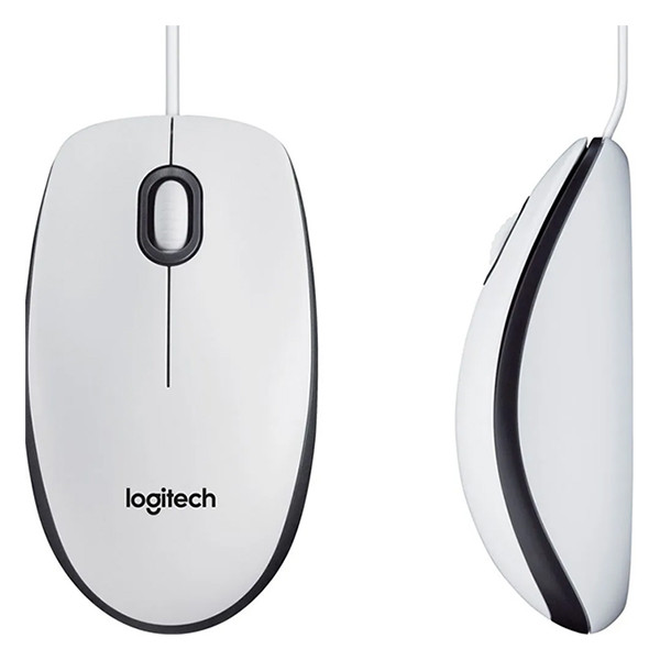 Logitech M100 muis met kabel wit 910-005004 910-006764 828105 - 4