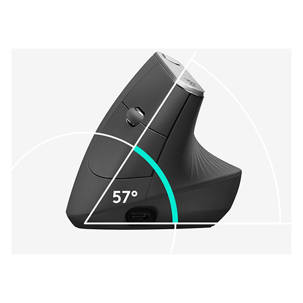 Logitech MX Vertical Advanced ergonomische muis draadloos (4 knoppen) 910-005448 828142 - 4
