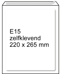 Luchtkussenenvelop wit 220 x 265 mm - E15 zelfklevend (5 stuks) 306615-5 209142