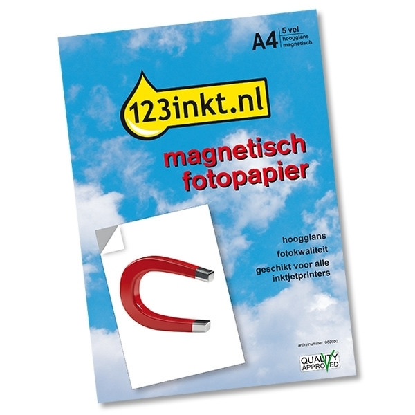Magnetisch fotopapier hoogglans A4 (5 vellen)  060950 - 1