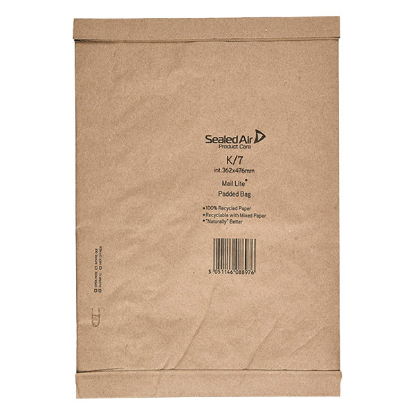 Mail Lite gewatteerde envelop bruin 363 x 476 mm - zelfklevend (50 stuks) A12060 209411 - 1