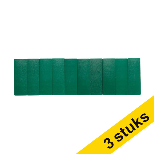 Maul Aanbieding: 3x Maul Solid magneten rechthoek 54 x 19 mm groen (10 stuks)  424864 - 1