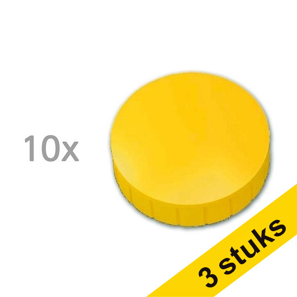 Aanbieding: 3x Maul magneten extra sterk 38 mm geel (10 stuks) 424862 - 1