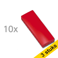 Aanbieding: 3x Maul magneten rechthoek 54 x 19 mm rood (10 stuks)