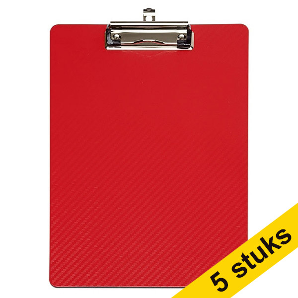 Aanbieding: 5x Maul Flexx klembord rood A4 staand 402458 - 1