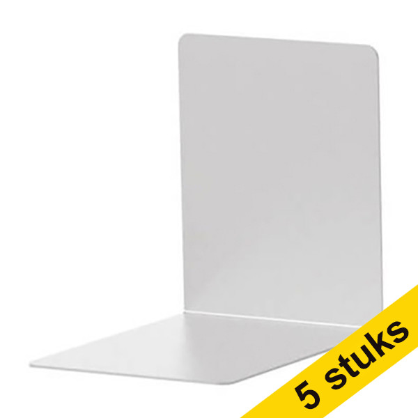 Aanbieding: 5x Maul aluminium boekensteunen 10 x 10 x 8 cm (2 stuks) 424834 - 1