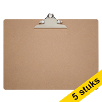 Aanbieding: 5x Maul houten klembord met grote klem A3 liggend