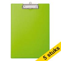 Aanbieding: 5x Maul klembord lichtgroen A4 staand