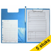 Aanbieding: 5x Maul klembord met omslag lichtblauw A4 staand 402469 - 1