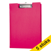 Aanbieding: 5x Maul klembord met omslag roze A4 staand 402474 - 1
