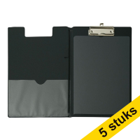 Aanbieding: 5x Maul klembord met omslag zwart A5 staand 402463