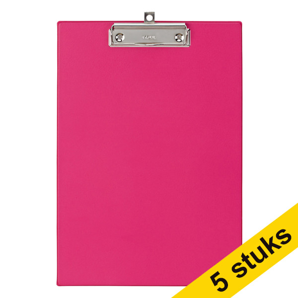 Aanbieding: 5x Maul klembord roze A4 staand 402441 - 1