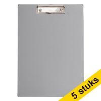 Aanbieding: 5x Maul klembord zilver A4 staand