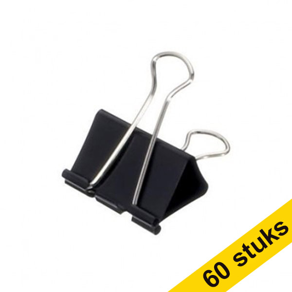 Aanbieding: 5x Maul papierklem 13 mm zwart (12 stuks) 402432 - 1