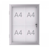 Maul Excite buiten-/binnenvitrine 4 x A4 aluminium 402388 - 1