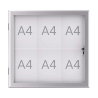 Maul Excite buiten-/binnenvitrine 6 x A4 aluminium 6653608 402389