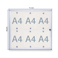 Maul Extraslim binnenvitrine 6 x A4 aluminium 6820608 402395