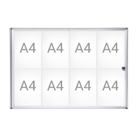 Maul Extraslim binnenvitrine 8 x A4 aluminium 354879