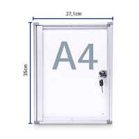 Maul MAULextraslim binnenvitrine 1 x A4 aluminium 6820108 402391