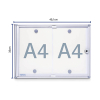 Maul MAULextraslim binnenvitrine 2 x A4 aluminium 6820208 402392