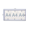 Maul MAULextraslim binnenvitrine 3 x A4 aluminium 6820308 402393