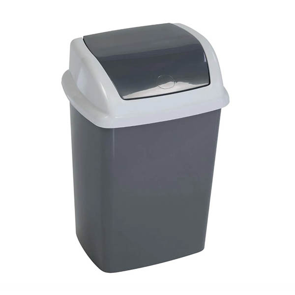 Maul Swing vuilnisbak (5 liter, grijs) 354895 - 1