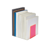 Maul acryl boekensteunen neonroze transparant 13 x 10 x 10 cm (2 stuks) 3513621 402340 - 6