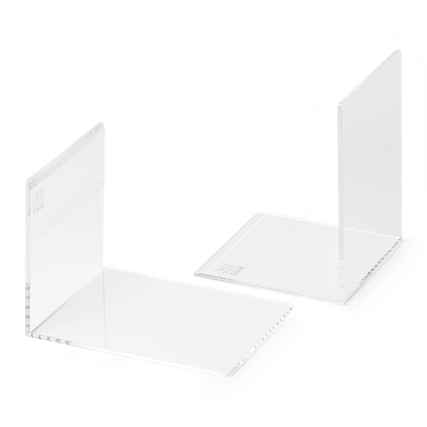 Maul acryl boekensteunen transparant 10 x 10 x 13 cm (2 stuks) 3513505 402196 - 1