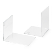 Maul acryl boekensteunen transparant 10 x 10 x 13 cm (2 stuks) 3513505 402196