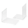 Maul acryl boekensteunen transparant 10 x 10 x 13 cm (2 stuks)