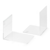 Maul acryl boekensteunen transparant 10 x 10 x 8 cm (2 stuks)
