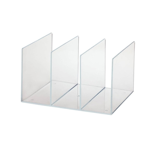 Maul boekenstandaard met 3 vakken acryl transparant 20,8 x 27 x 15,8 cm 1958505 402224 - 1