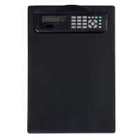 Maul kunststof klembord met rekenmachine zwart A4 staand 2325490 402317