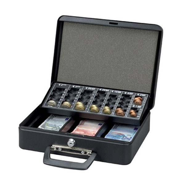 Maul luxe stalen geldkist zwart (30 x 25,8 x 9 cm) 402012 - 1