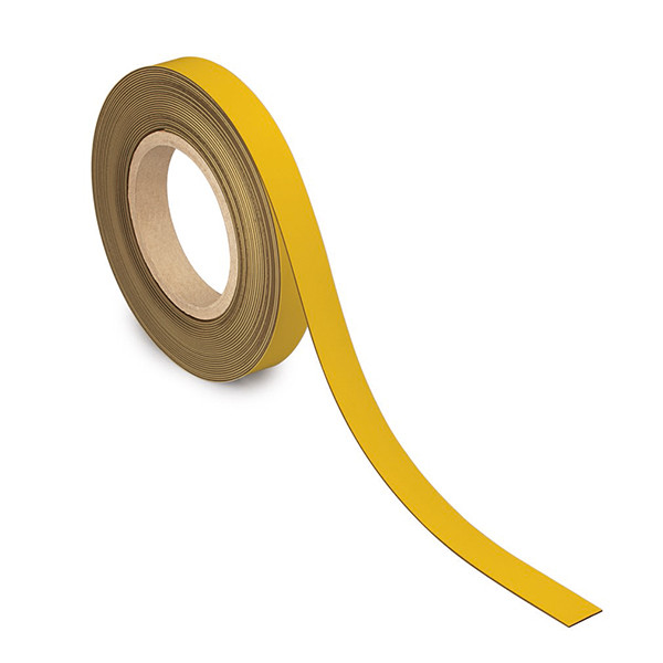 Maul magnetische etiketband uitwisbaar geel 2 cm x 10 m 6524315 424847 - 1