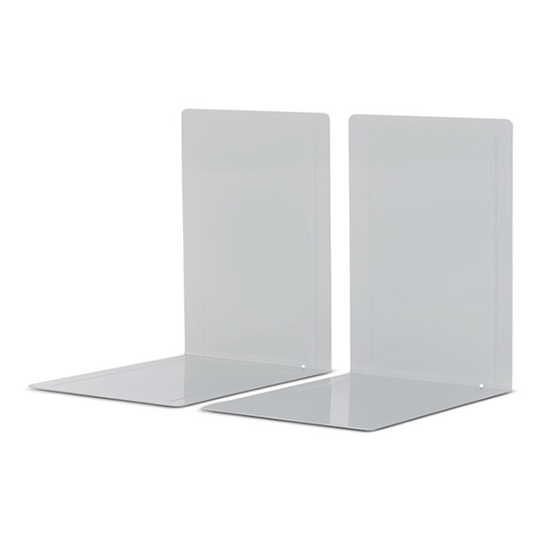 Maul metalen boekensteunen voor classeurs grijs 24 x 16,8 x 24 cm (2 stuks) 35450-82 402287 - 2