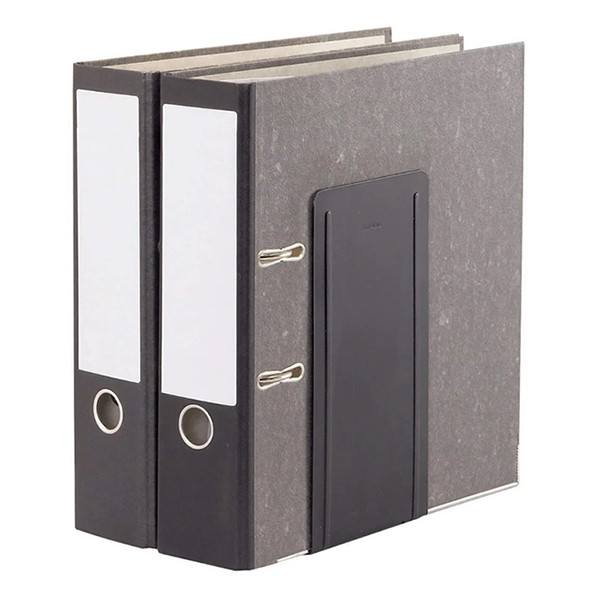 Maul metalen boekensteunen voor classeurs zwart 14 x 12 x 24 cm (2 stuks) 3543090 402199 - 3