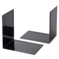 Maul metalen boekensteunen voor classeurs zwart 24 x 16,8 x 24 cm (2 stuks) 3545090 402200