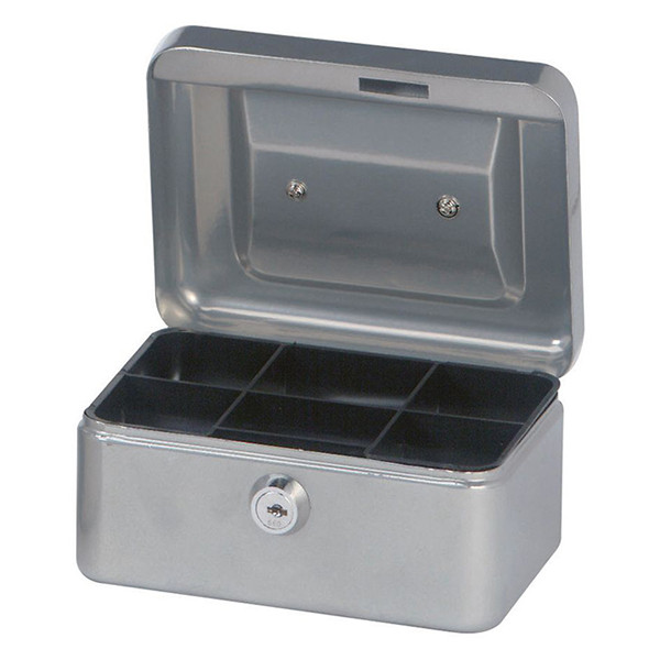 Maul stalen geldkist zilver (15,2 x 12,5 x 8 cm) 402104 - 1
