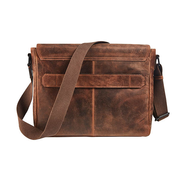 Maverick lederen schoudertas met laptopvak 14 inch 229902 - 3