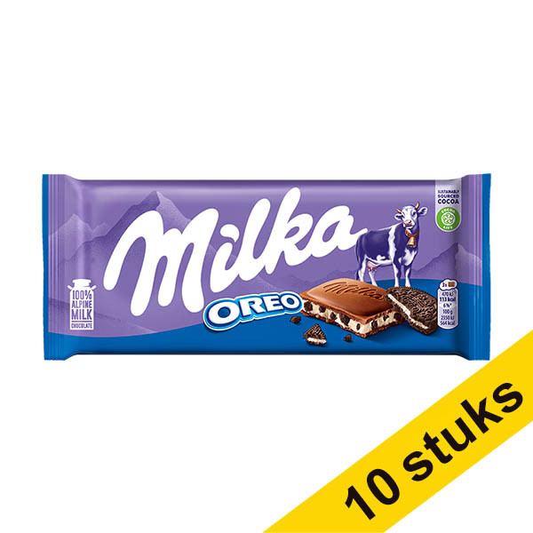 Aanbieding: 10x Milka Oreo chocoladereep 100 gram 137185 - 1