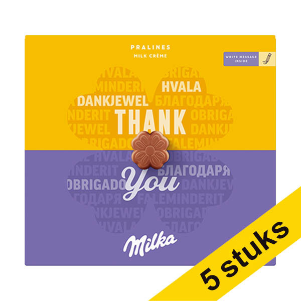 Aanbieding: 5x Milka Chocolade Pralines Thank You 110 gram 137205 - 1