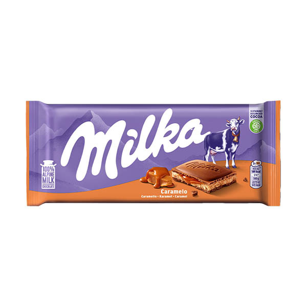 Milka Caramel chocoladereep 100 gram 137190 - 1