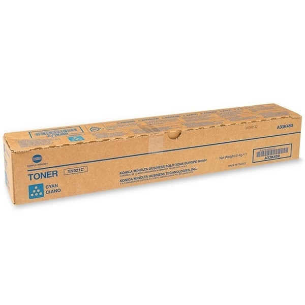 Minolta Konica Minolta TN-321C (A33K450) toner cyaan (origineel) A33K450 901157 - 1