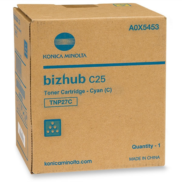 Minolta Konica Minolta TNP-27C (A0X5453) toner cyaan (origineel) A0X5453 072500 - 1