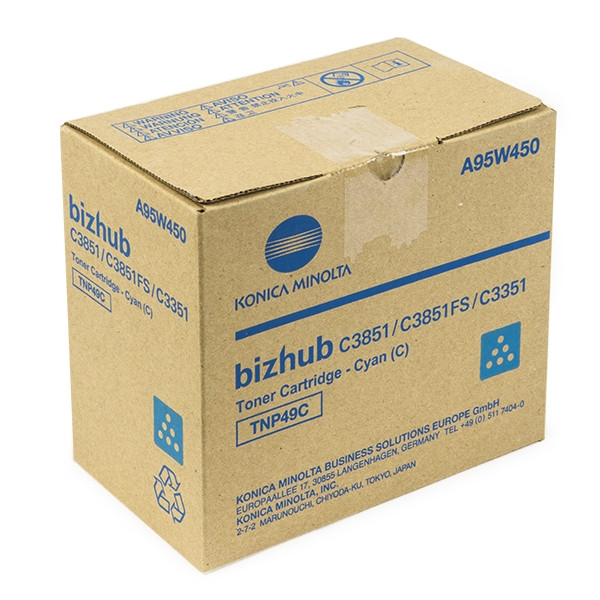 Konica Minolta TNP-49C (A95W450) toner cyaan (origineel) 904207 - 1