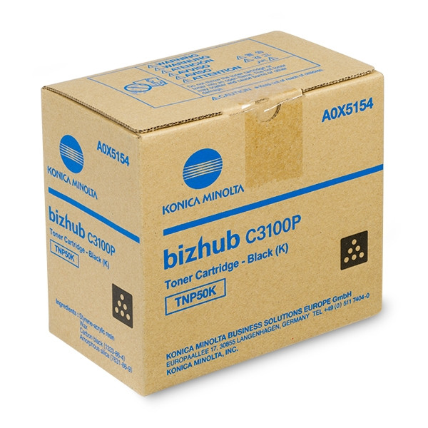 Minolta Konica Minolta TNP-50K (A0X5154) toner zwart (origineel) A0X5154 072860 - 1