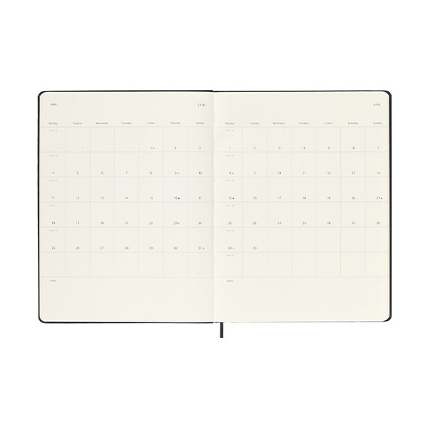 Moleskine XL18 maanden weekagenda 2025/2026 hardcover zwart (EN) 262537 - 4