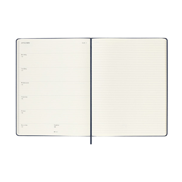 Moleskine XL 12 maanden weekagenda 2026 hardcover saffierblauw (EN) 262547 - 3
