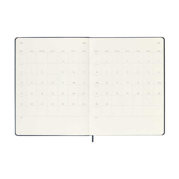 Moleskine XL 12 maanden weekagenda 2026 hardcover saffierblauw (EN) 262547 - 4